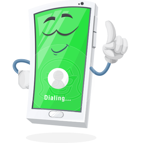 Mobile Phone Cartoon Vector Character